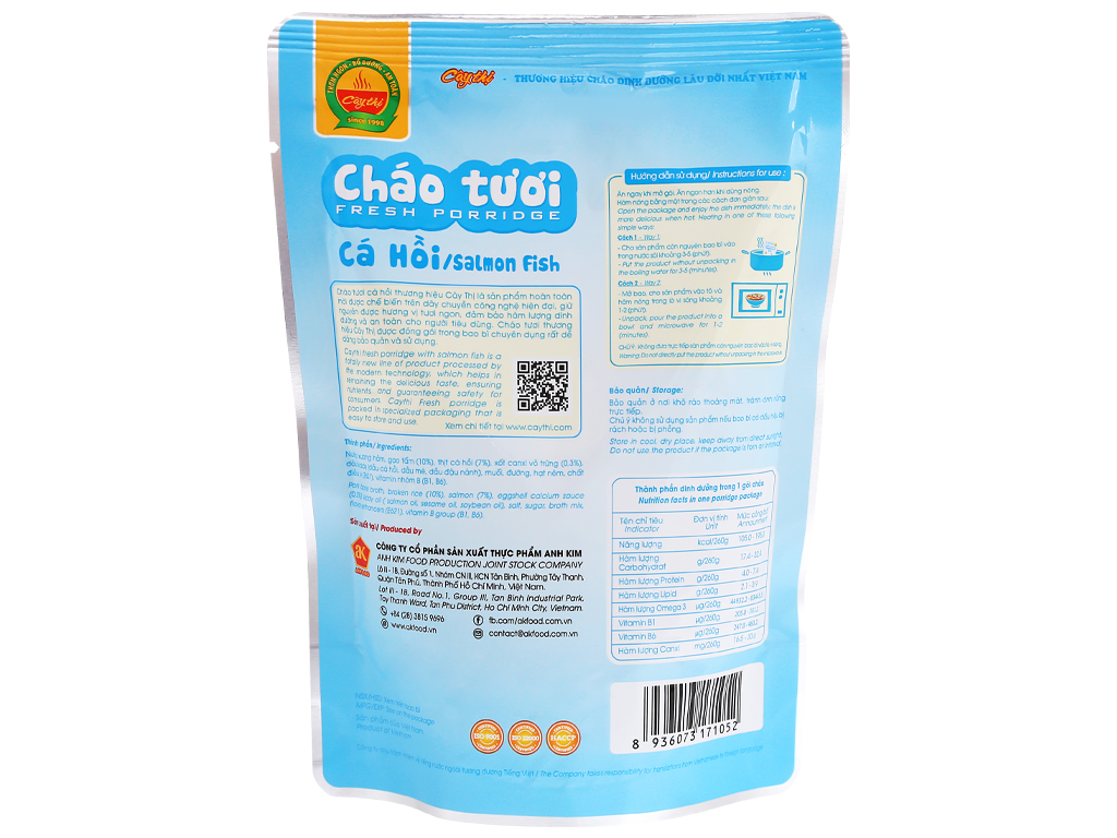 Cháo tươi cá hồi Cây Thị gói 260g