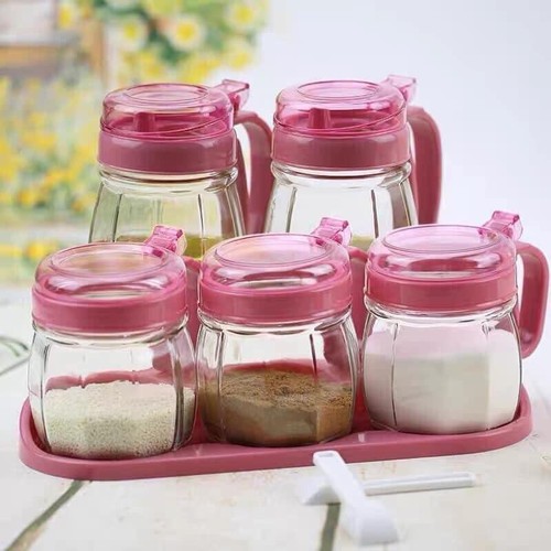 BỘ 5 LỌ THỦY TINH ĐỰNG GIA VỊ - JL