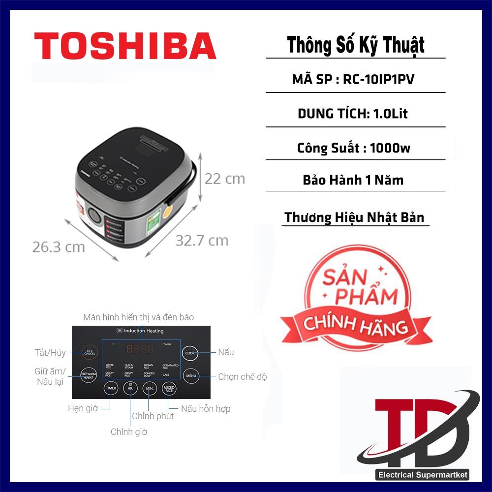 Nồi Cơm Cao Tần Toshiba RC-18IP1PV &amp; RC-10IP1PV, Công Nghệ IH 3D - Lòng Nồi Siêu Dày, Hàng Chính Hãng