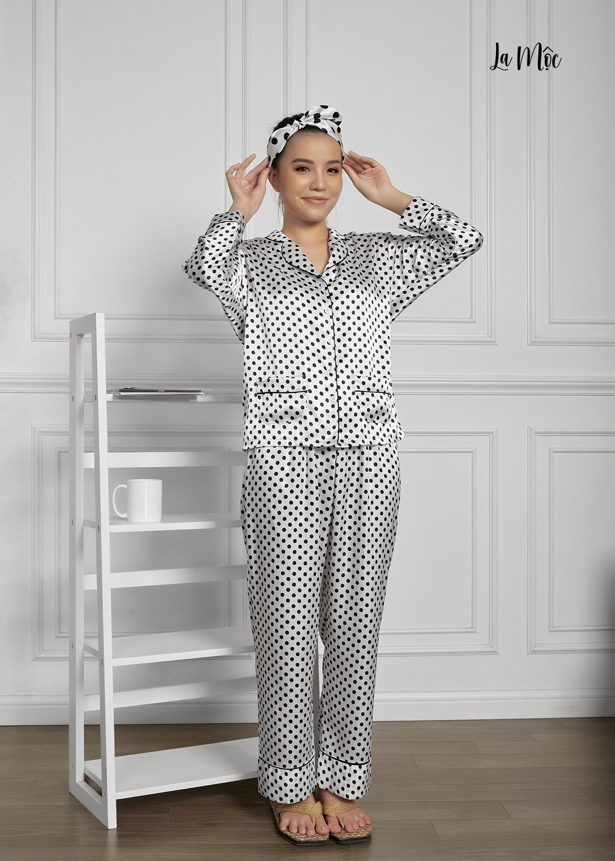 Đồ Bộ Nữ Mặc Nhà Pijama Dài Lụa Hàn Maxivic, La Mộc - MM112115