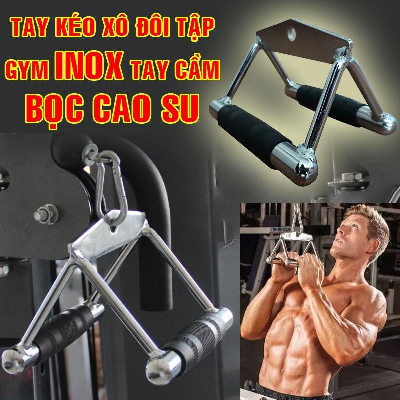 Tay kéo xô đôi Khởi Nguyên KN-02 Bằng Inox Tay Cầm Bọc Cao Su