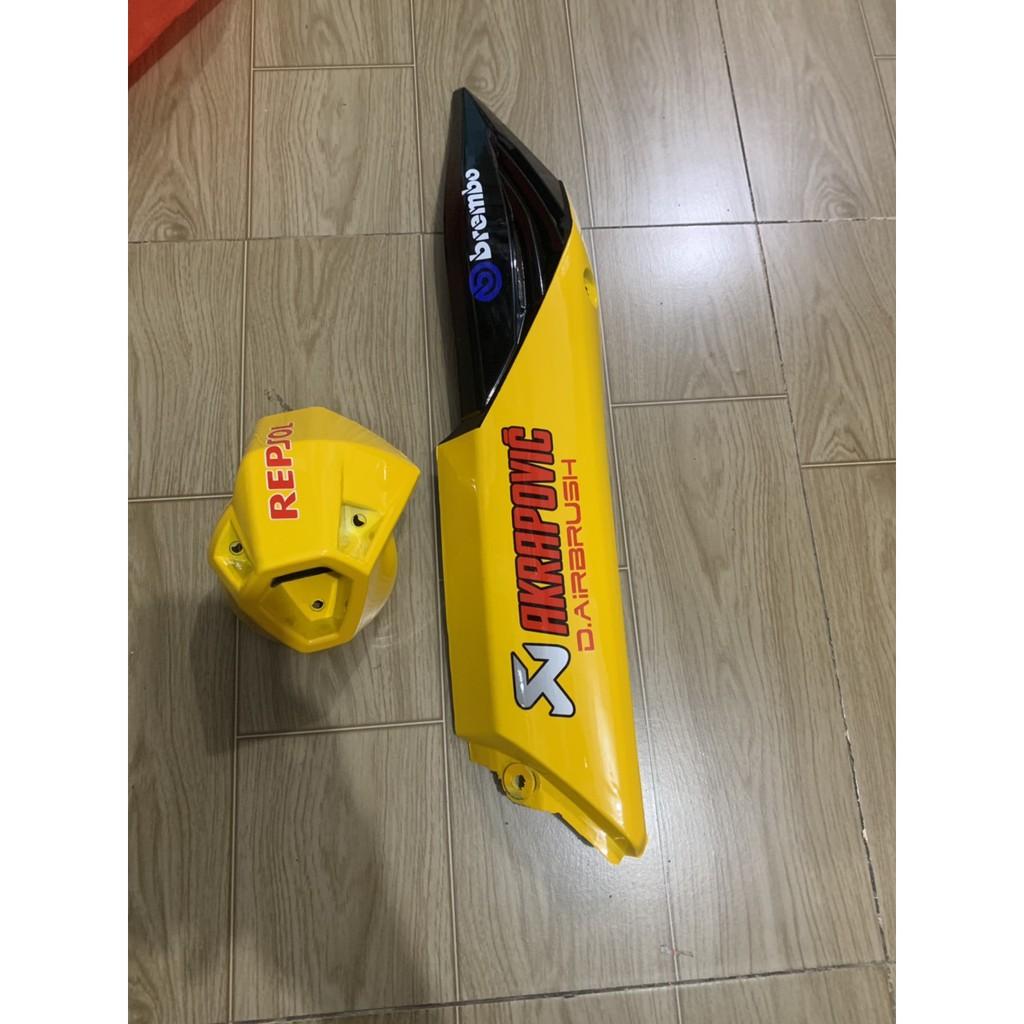 Ốp pô và chụp đích pô xe winner V1 màu vàng