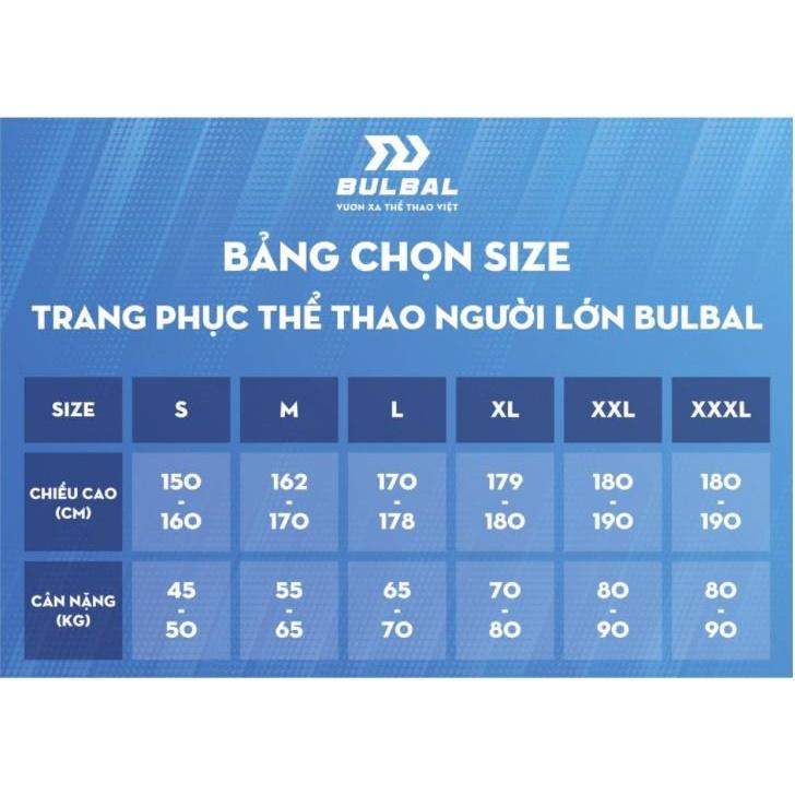 Bộ quần áo đá banh nam Bulbal thấm hút mồ hôi sale nhiều mẫu