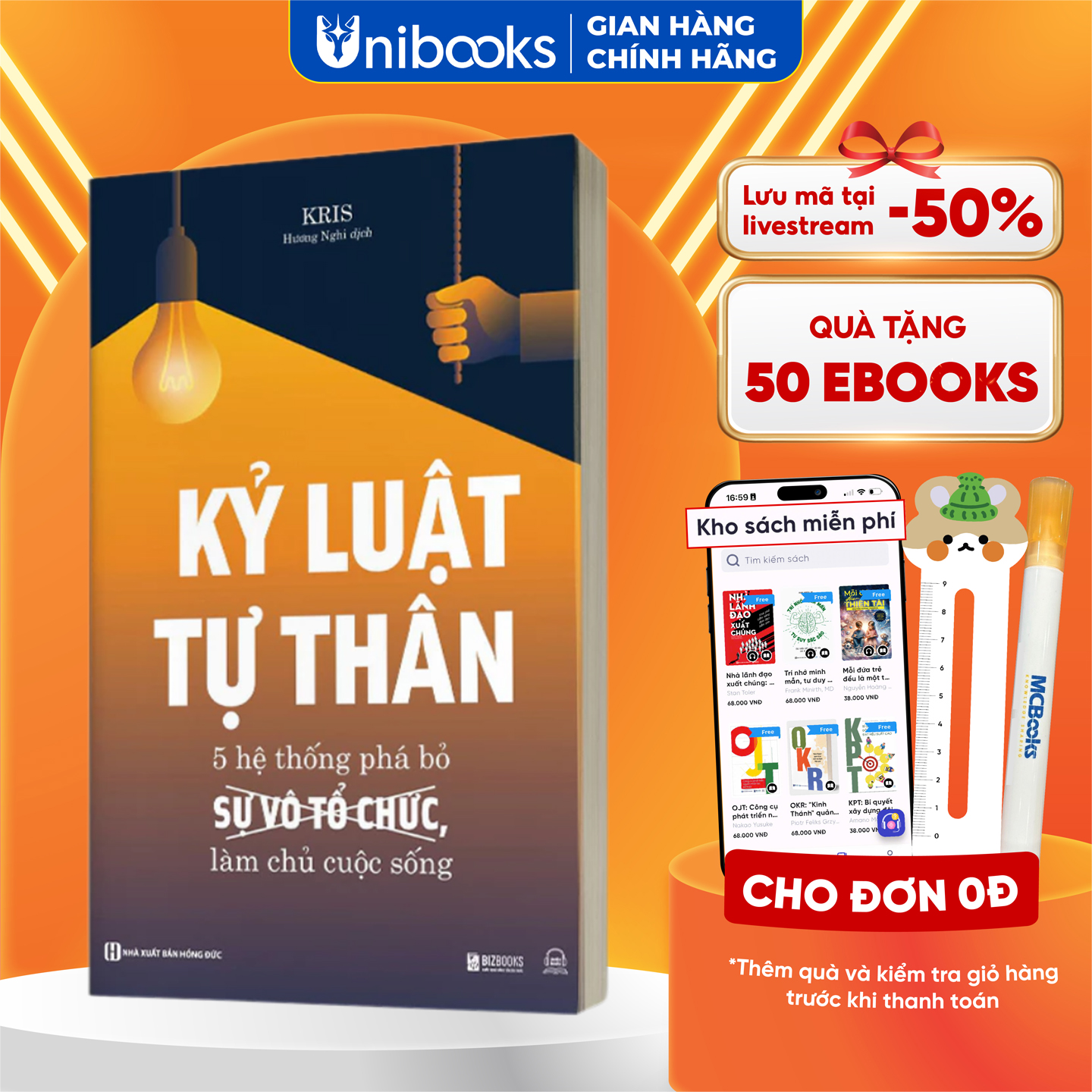 Sách - Kỷ Luật Tự Thân : 5 Hệ Thống Phá Bỏ Sự Vô Tổ Chức, Làm Chủ Cuộc Sống