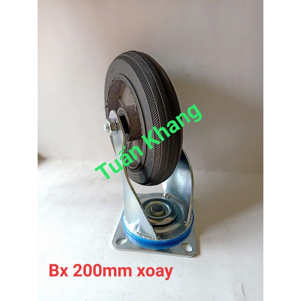 Bánh xe đẩy hàng 200mm cao su lõi gang chịu lực tốt