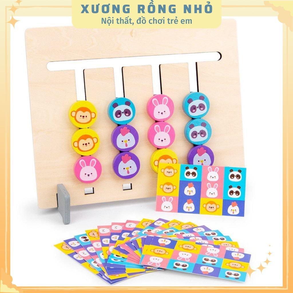 Đồ Chơi Xếp Hình Gỗ ZicZac Logic Chấm Tròn 2 Mặt Mẫu Động Vật Giúp Bé Thông Minh & Phát Triển Kỹ Năng