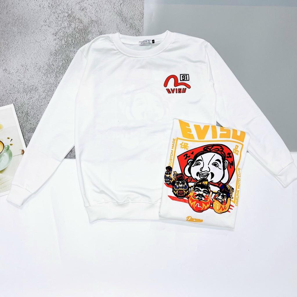 {HOT MỚI} ÁO KHOÁC NỈ SWEATER EVISU DARUMA XỊN XÒ HOTTREND THỜI TRANG NAM 1986