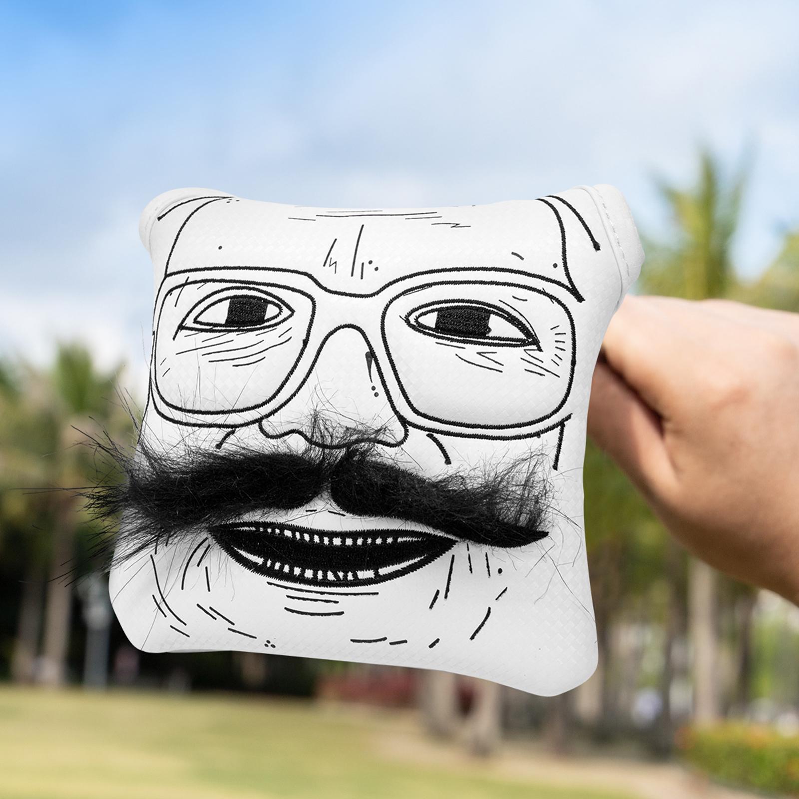 Mallet Putter Cover Embroidered Golf Headcover Golf Club Head Cover Golfer Gift