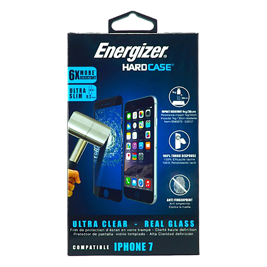 Miếng Dán Màn Hình Cường Lực Full Viền Siêu Mỏng 0,2mm Energizer Cho Iphone 7/8 - ENSPPRCLIP7 - Hàng chính hãng