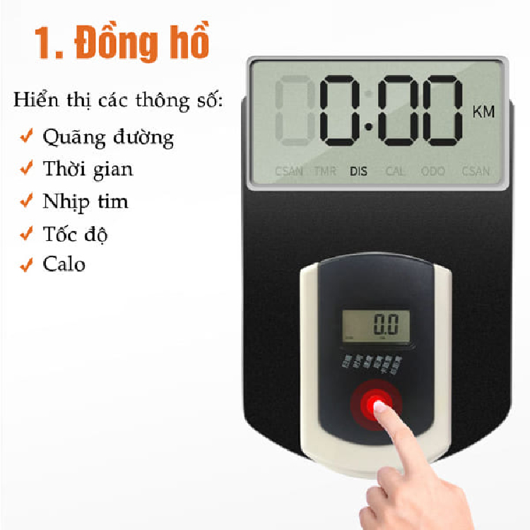 Đồng hồ đo 7 chỉ số xe đạp thể thao