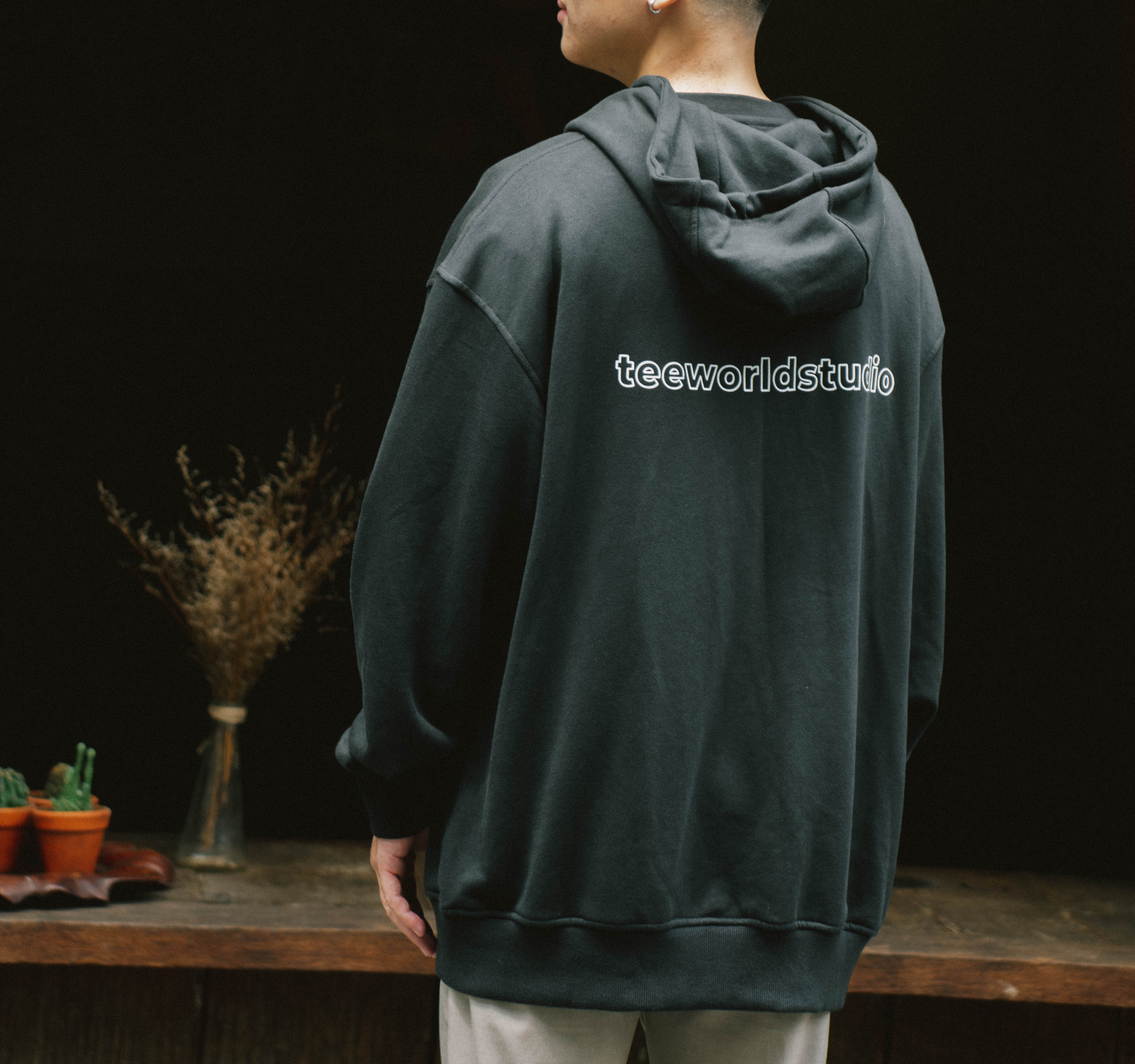 Áo Hoodie Zip Teeworld cao cấp fom Rộng Thời Trang Unisex Nam Nữ