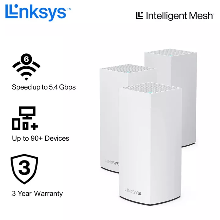 Bộ Phát WiFi LINKSYS Mesh WiFi System MX5501 / MX5502 / MX5503, Chuẩn Wifi AX, tốc độ 5400Mbps - Hàng chính hãng