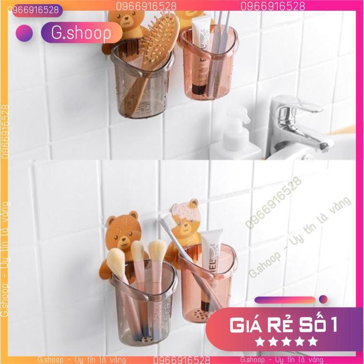 Cốc đựng bàn chải, kem đánh răng đồ dùng tiện ích hình gấu