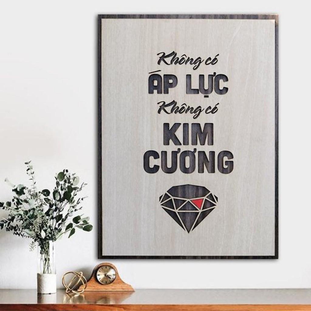 Tranh gỗ treo tường_Không có áp lực không có kim _CRN_01. Kích thước 40.5x30cm