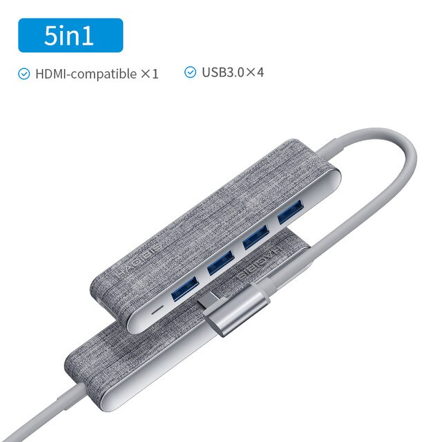 Cáp chuyển Hagibis 5in1 Dual USB-C Hub CA01 - Hàng nhập khẩu