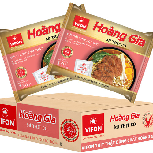 Thùng 18 Mì Thịt Bò HOÀNG GIA VIFON (130gr / Gói)