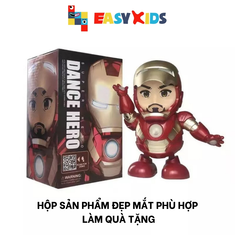 Robot Nhảy Múa Iron Man Người Sắt Đồ Chơi Siêu Nhân Robot Nhảy Múa Dance Hero