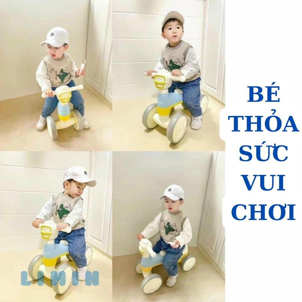 Xe chòi chân cho bé từ 1 đến 3 tuồi có đèn có nhạc, mẫu mới 2023, đủ 3 màu cho bé, hàng loại 1 cao cấp