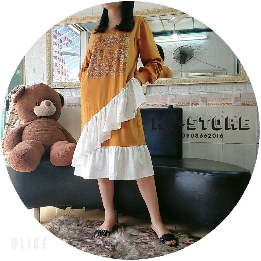 Đầm Bigsize Dáng Suông Thun Thái Fom Rộng Dưới 75kg -Siêu Xinh-