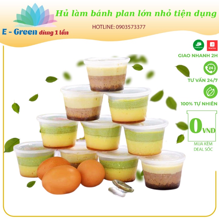 Lốc 50 hũ làm bánh plan , lớn nhỏ , nhí ,dùng 1 lần và có thể tái sử dụng lại dc  .E Green  Dùng 1 Lần