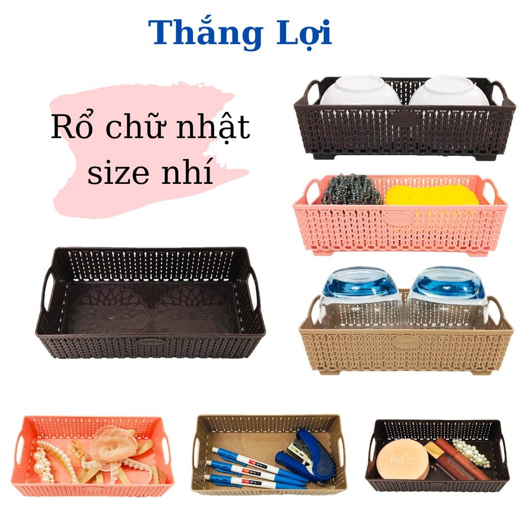 Rổ nhựa Chữ Nhật Size Nhí