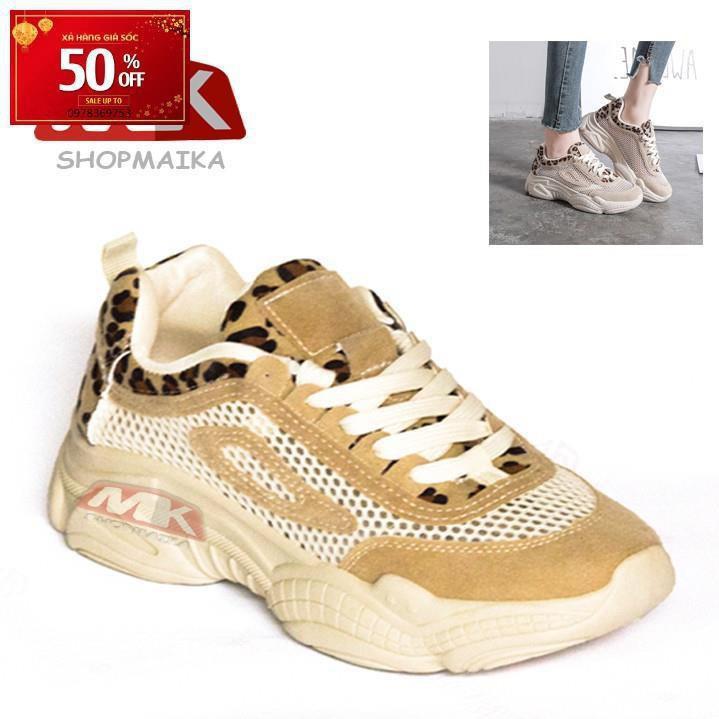 Giày Sneaker Đế Cao Phối Lưới Siêu Êm S118