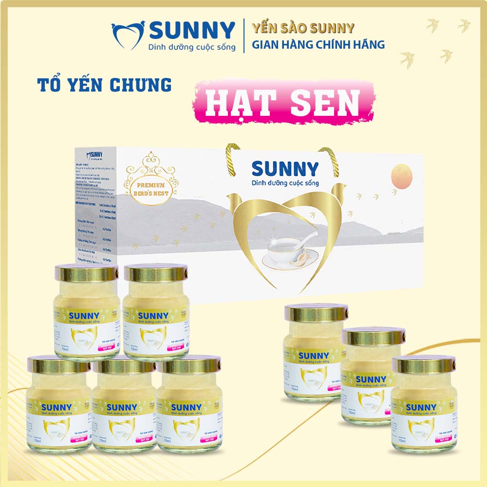 Yến hạt sen - Yến Sào Khánh Hòa chưng sẳn - 25% Yến thô - 70ml/hũ - Yến sào SUNNY