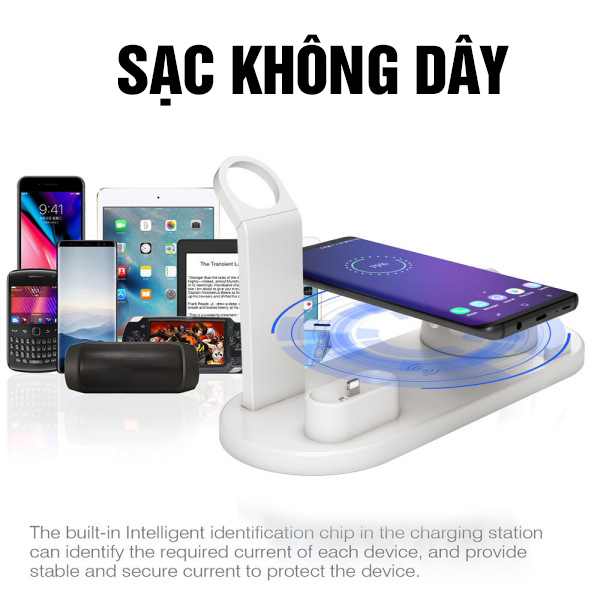 Dock Sạc Không Dây 3 Trong 1 Sạc Nhanh 10W Charger Charging Dock dành cho Iphone X XS MAX XR 8 Plus 11 12 13 14 Android Micro - IOV