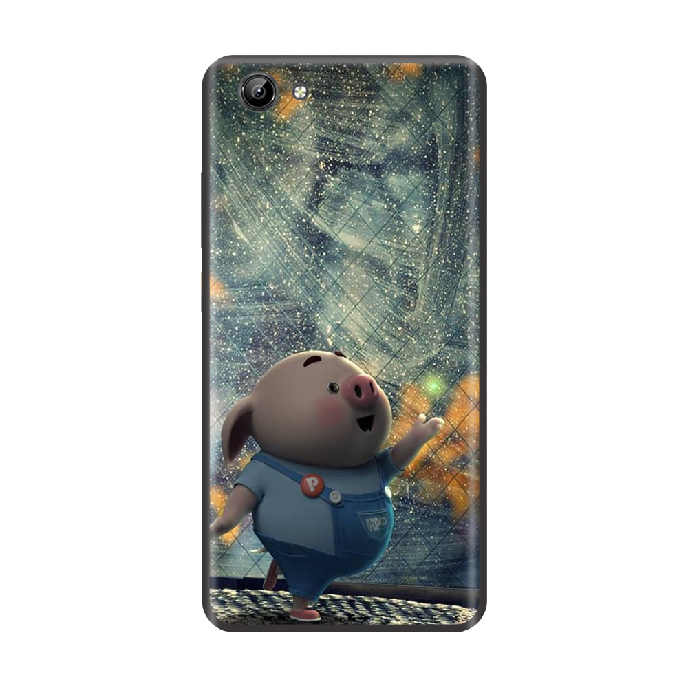 Ốp lưng TPU viền dẻo cho điện thoại VIVO V7 PLUS Hình Heo Con Chạy Bộ