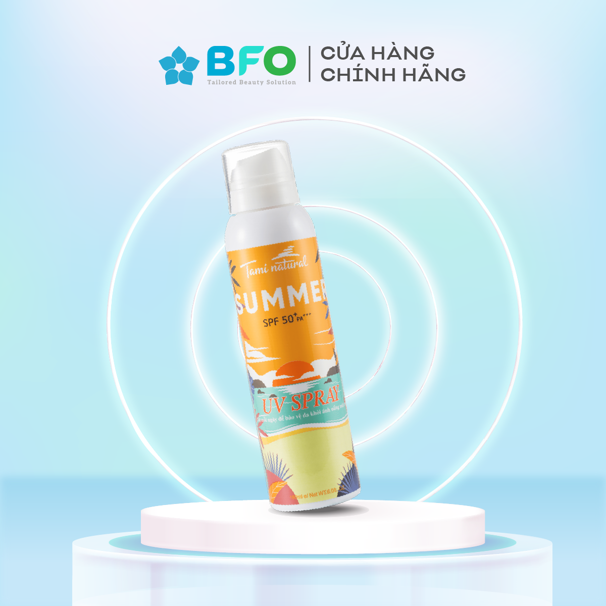 Kem chống nắng nâng tone dạng xịt Summer UV Spray cao cấp SPF 50 PA+++ (Dung tích 180ml)