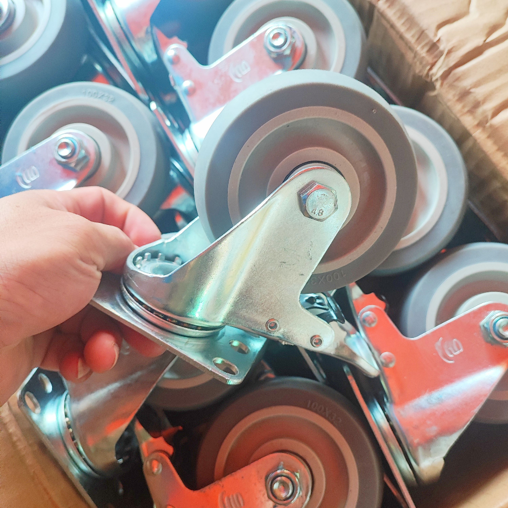 Xả kho lấy tương tác .. bánh xe đẩy hàng , bánh xe chịu lực nhựa cho tủ âm thanh sự kiện phi 10 có bi trục xoay có khóa