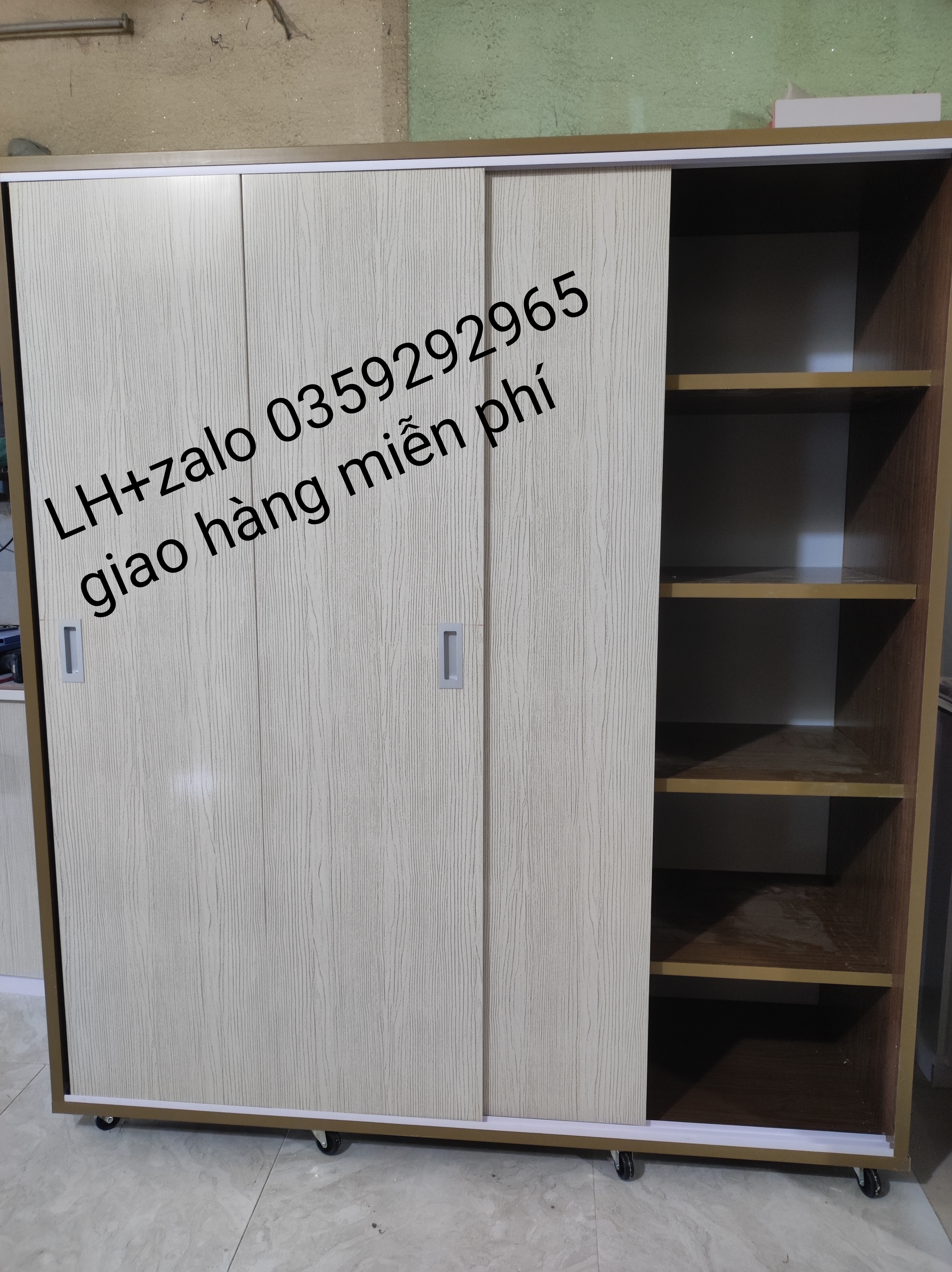 Tủ nhựa đài Loan 4 cánh cửa lùa