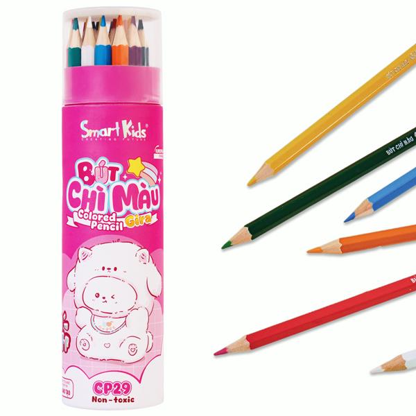 Ống 24 Bút Chì Màu Coco Puff - Smartkids CP29