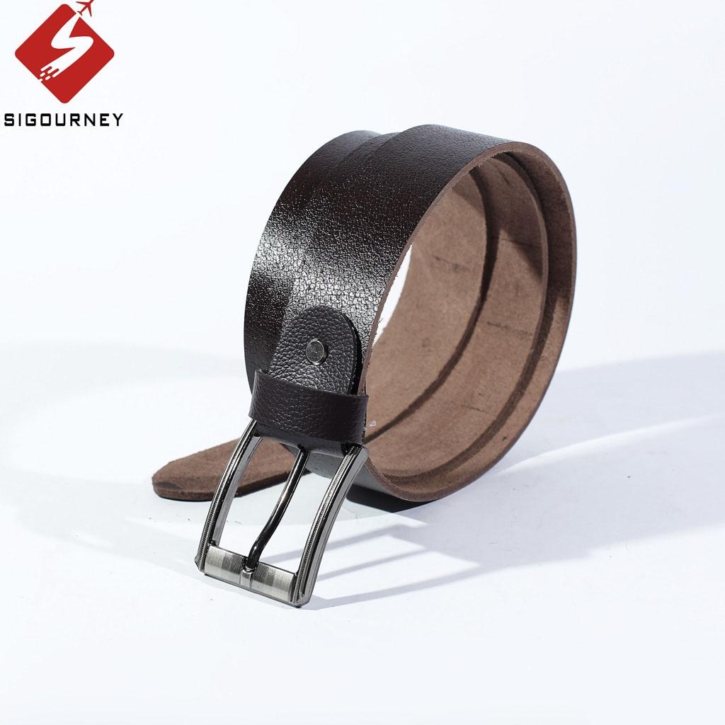 Dây Lưng Nam Da Bò, Thắt Lưng Nam Cao Cấp, Mặt Kim Thép Không Gỉ, Thiết Kế Trẻ Trung Lịch Lãm TL-02