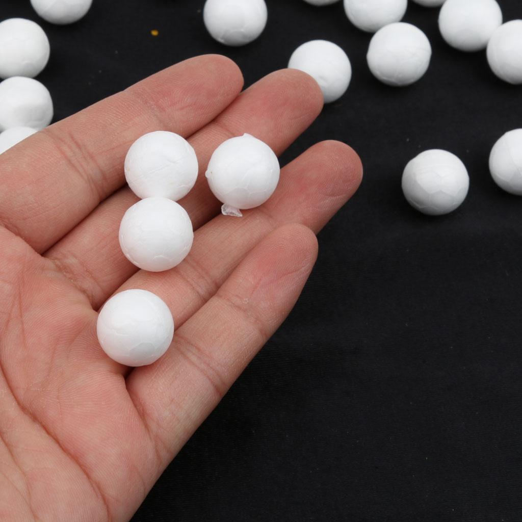 300 Pieces Mini Modelling Polystyrene Styrofoam Foam Ball Ornaments DIY Materials 15/25/27mm
