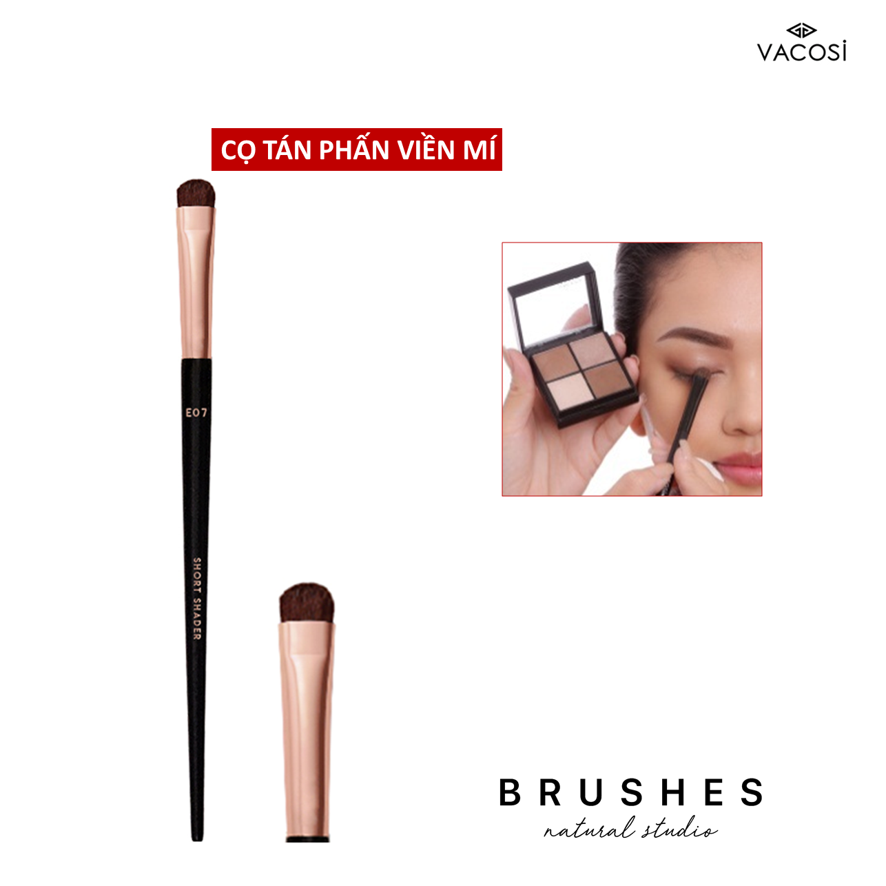 Cọ Tán Viền Mí VACOSI - E07 SHORT SHADER BRUSH