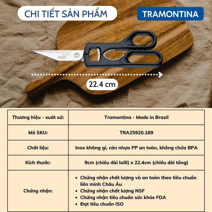 Kéo Đa Năng Tramontina 22cm Lưỡi Thép Không Gỉ Sản Xuất Tại Brazil