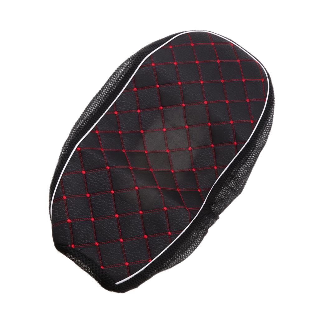 Black Motorcycle Electric Car Scooter Breathable Seat Cushion Protector Cover