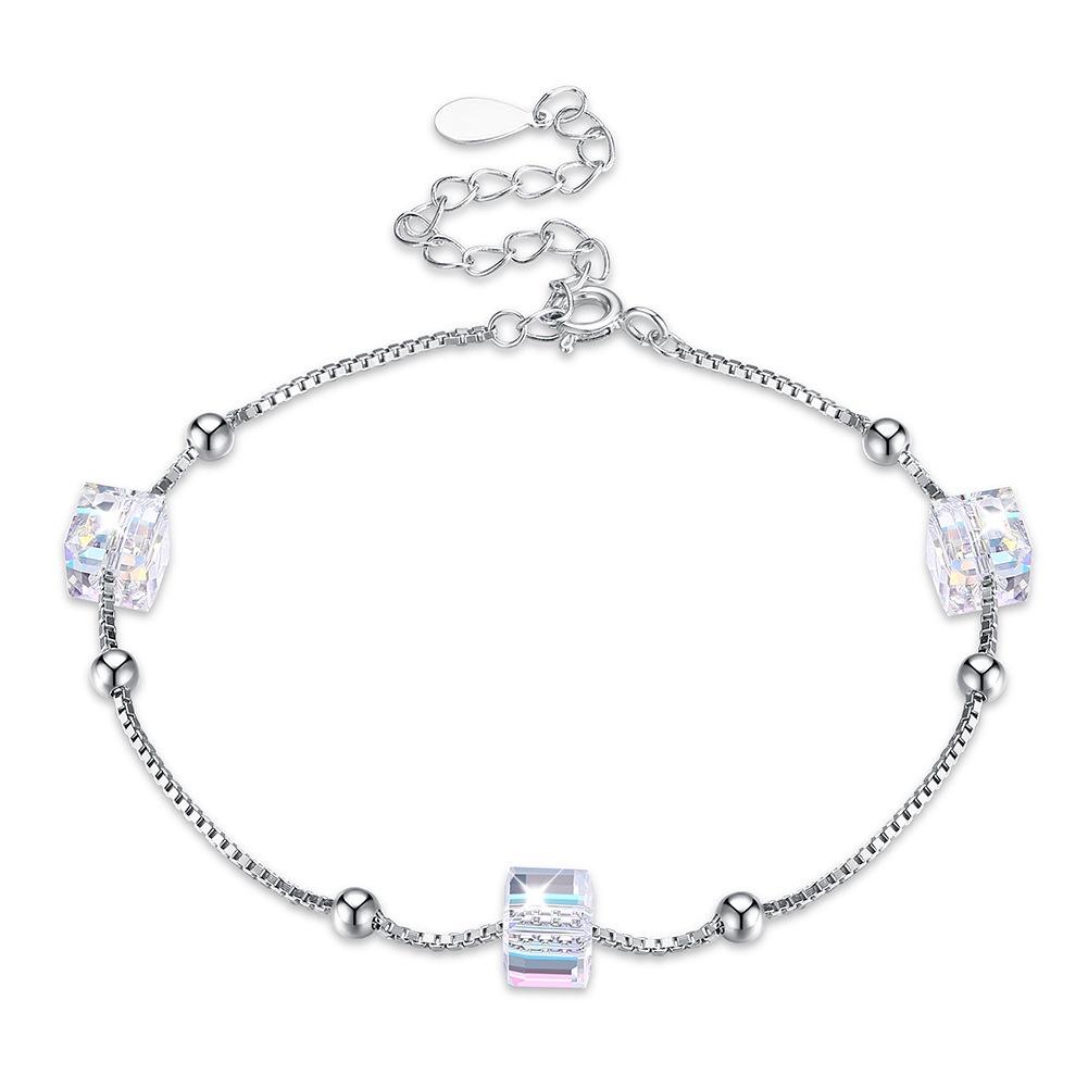 Vòng tay nữ ATJ9901, thiết kế hạt ngọc vuông nhân tạo đổi màu, lắc tay Anta Jewelry