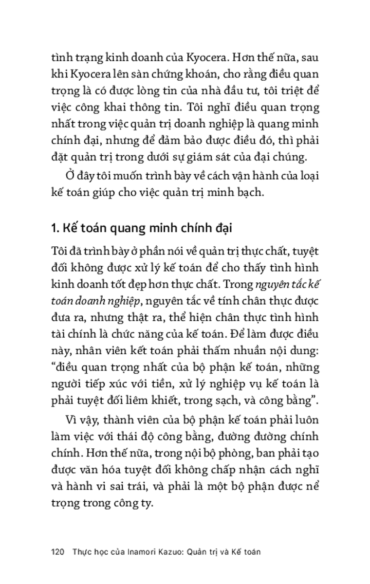 Thực Học Của Inamori Kazuo: Quản Trị Và Kế Toán _TRE