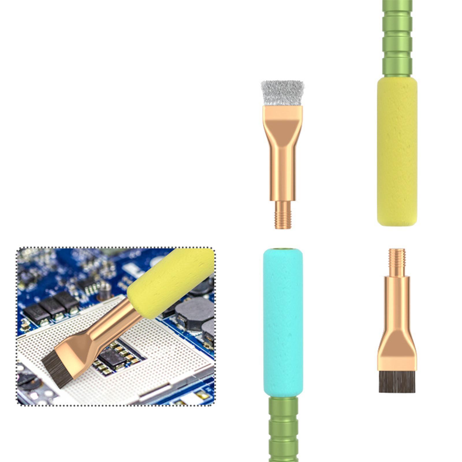 2 Pieces IC Pad Cleaning Brush Anti Static Anti Slip Metal Motherboard Brush