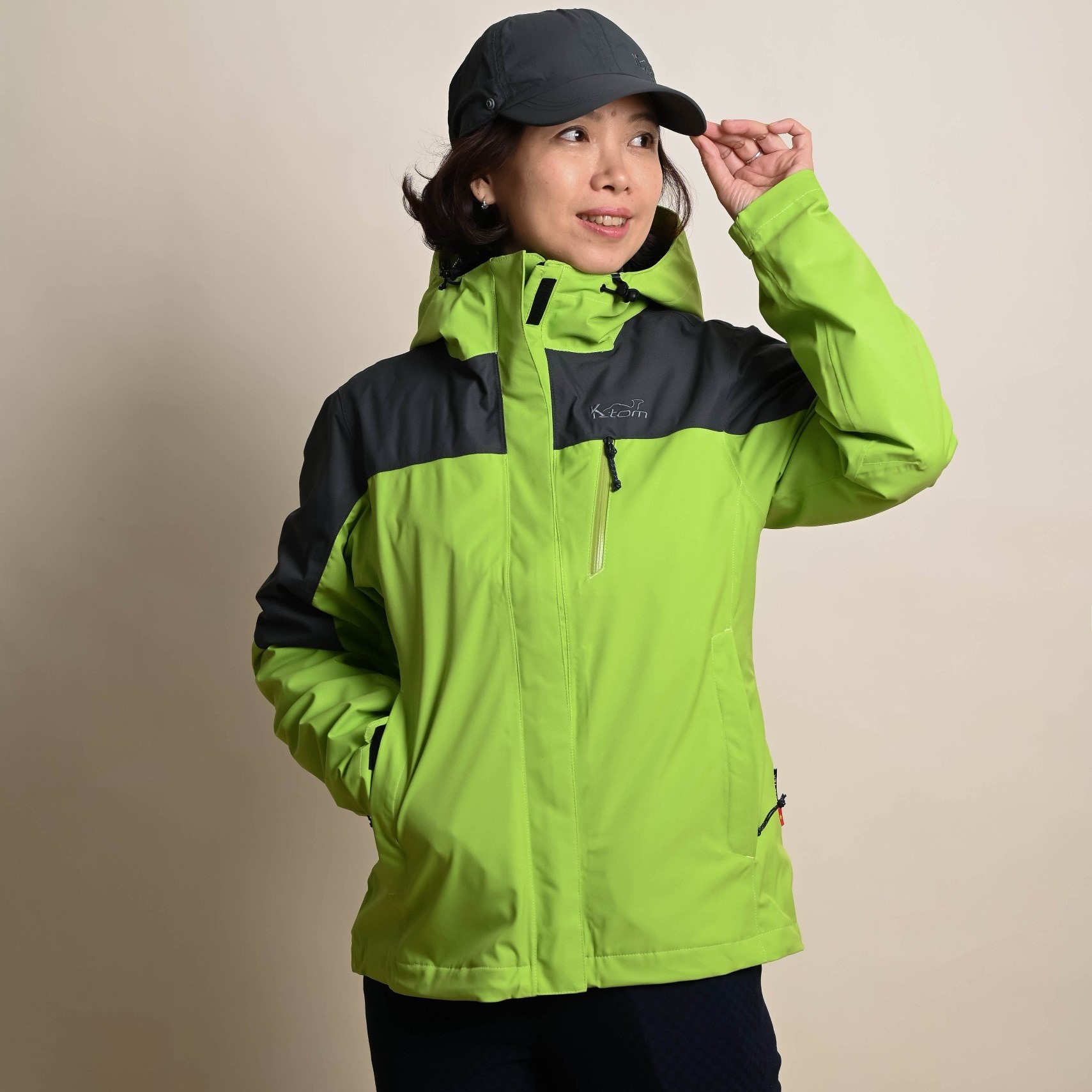 ÁO KHOÁC NỮ CHỐNG NƯỚC, GIỮ ẤM, 2 ÁO KẾT HỢP TRONG 1 -  KTOM MÃ K146 – MÀU XANH