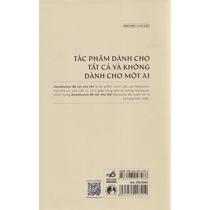 (Bìa Cứng) Zarathustra Đã Nói Như Thế - Friedrich Nietzche - Trần Xuân Kiêm dịch