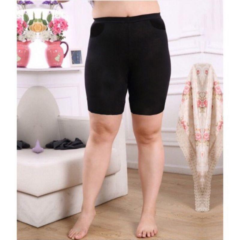 Quần legging đùi Big Size Cho Nữ vải cotton dẻo co dãn 4 chiều siêu thích