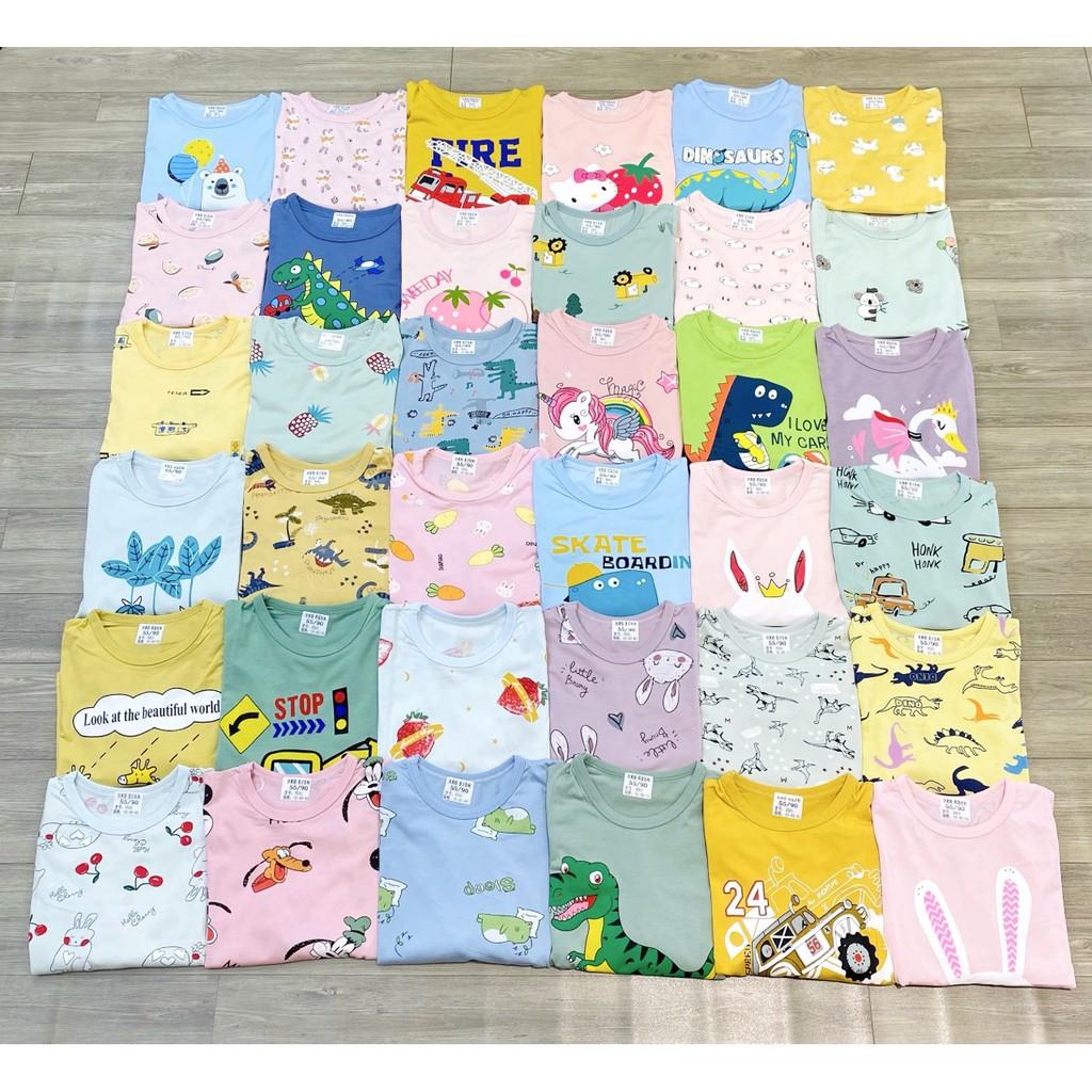 Bộ Cộc Tay Cho Bé Bộ Quảng Châu Xuất Hàn Cộc Tay Cho Bé Trai Bé Gái Chất Siêu Mềm Mịn Thoáng Mát