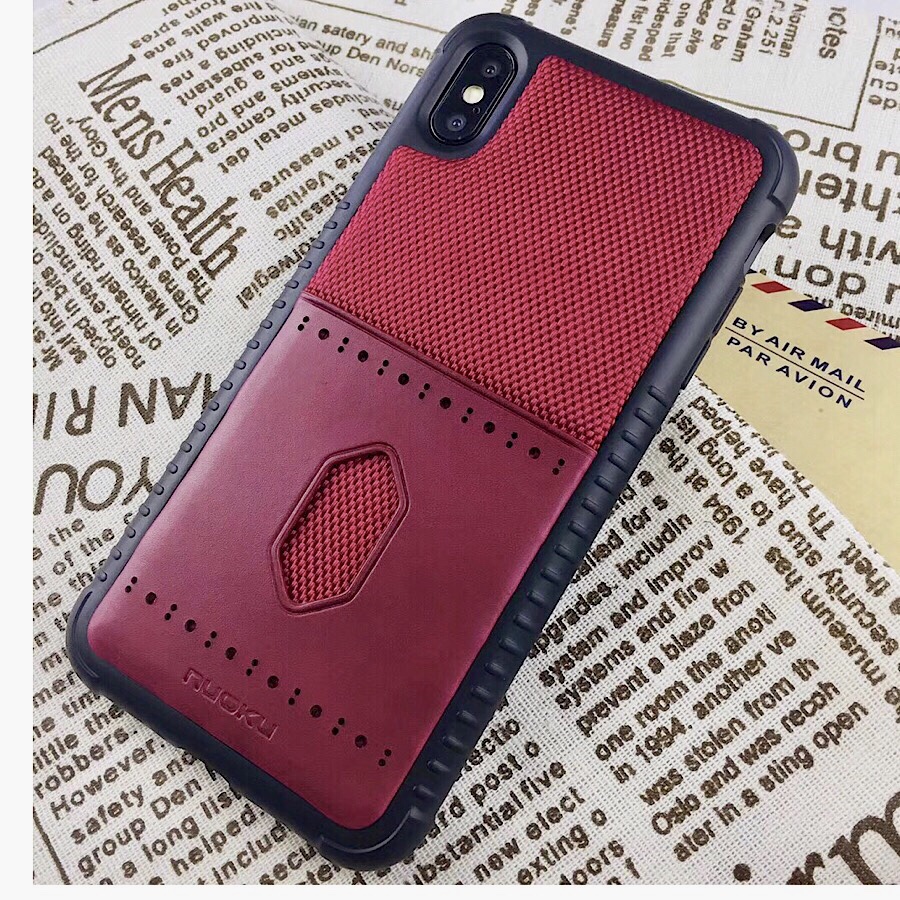 Ốp lưng cho iPhone Xs Max hiệu NUOKU Leopard Card - Hàng nhập khẩu