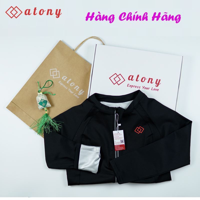 Bộ Quần Áo Đổ Mồ Hôi ATONY Cao Cấp, Tráng Nano Bạc Tăng Cường Đốt Mỡ, Sinh Nhiệt, Hỗ Trợ Giảm Cân, Tăng Hiệu Quả Tập Luyện (Áo Khoác Dài Tay + Quần