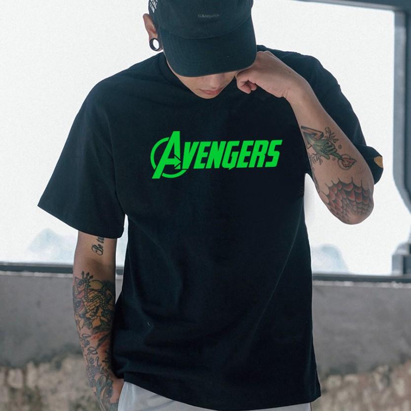 Áo Thun Tay Lỡ Unisex Đen Avengers