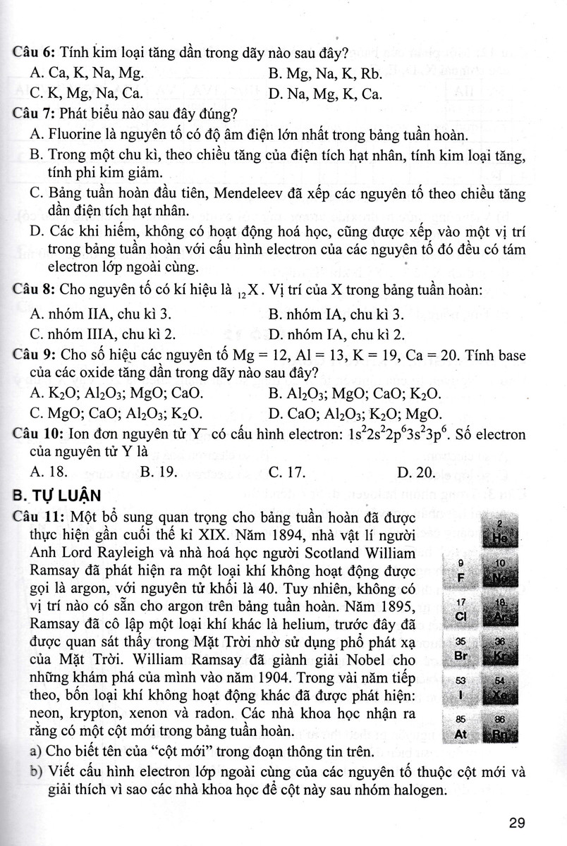 Tuyển Tập Đề Kiểm Tra Môn Hóa Học 10 (Biên Soạn Theo Chương Trình GDPT Mới) - Cao Cự Giác