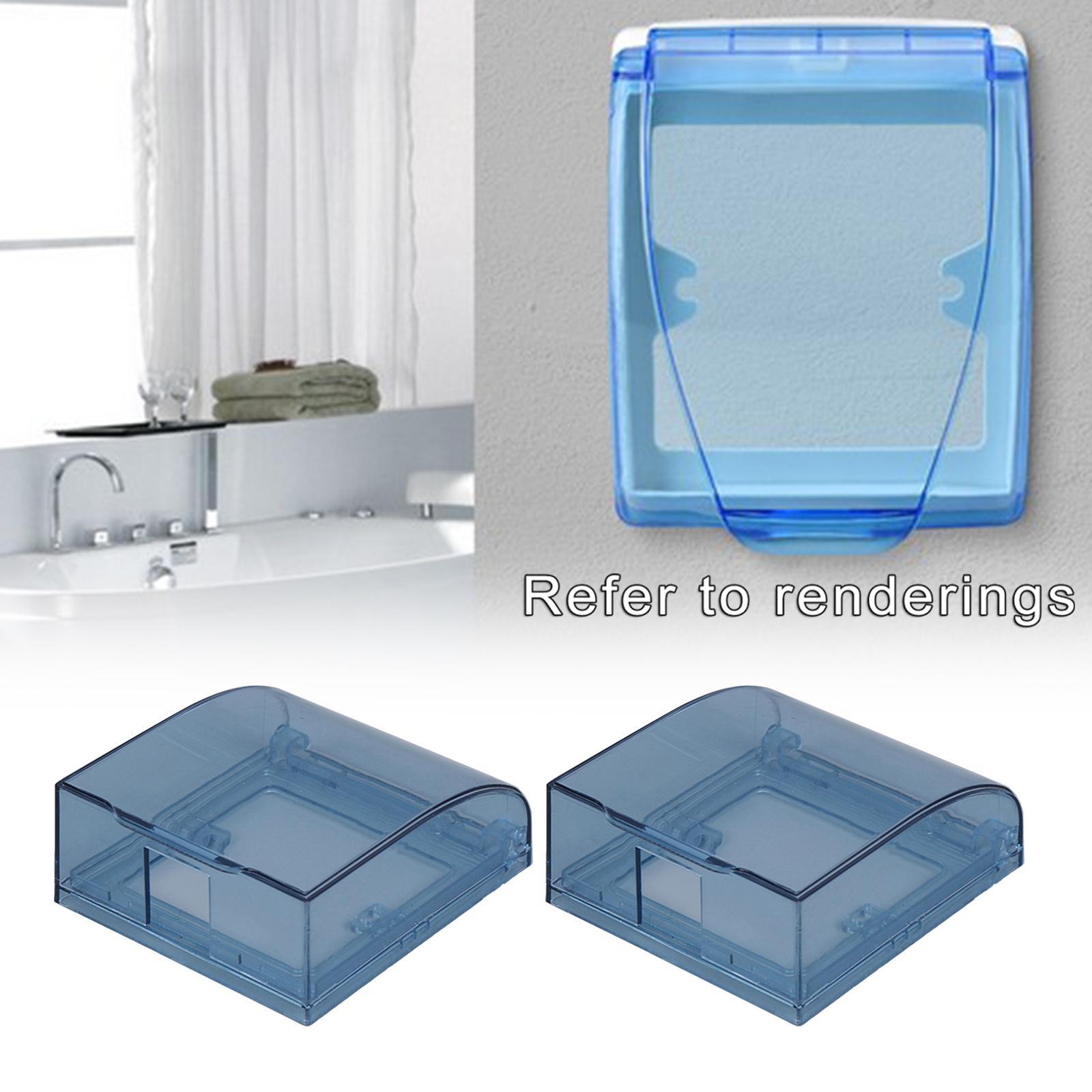 2x 2x Waterproof Wall Socket Housing Clear Durable Cover for Switch